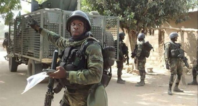 Soldiers currently engaging Boko Haram fighters in Borno