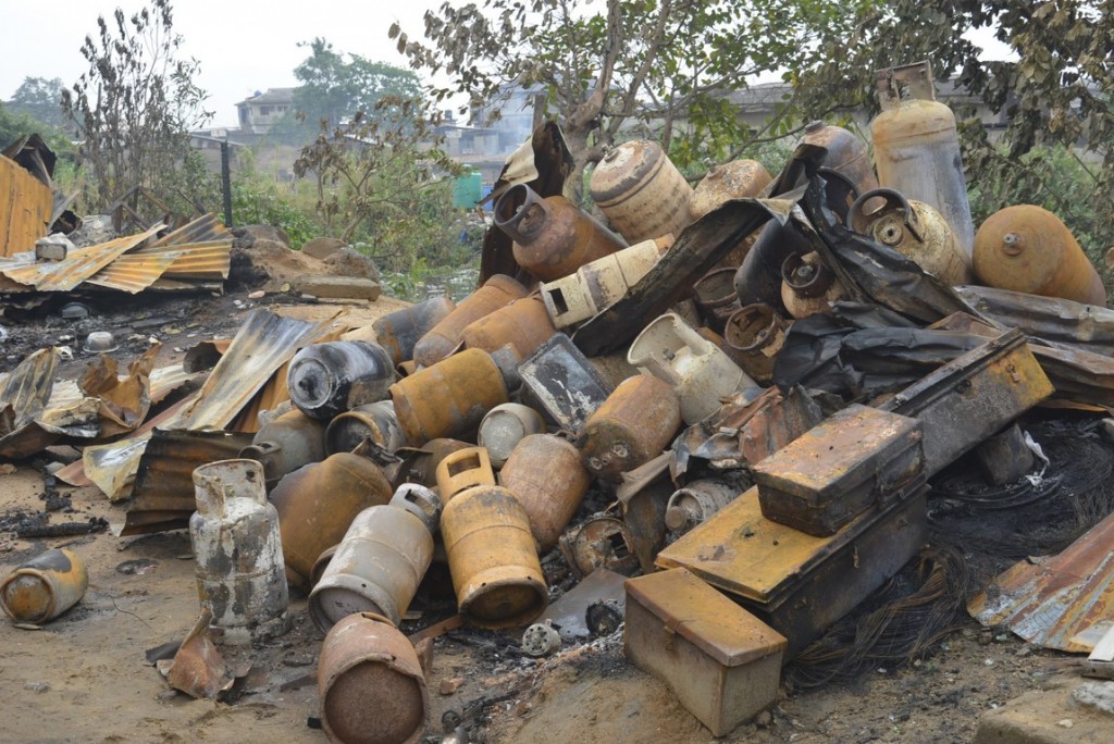 Mile 12 Gas cylinders