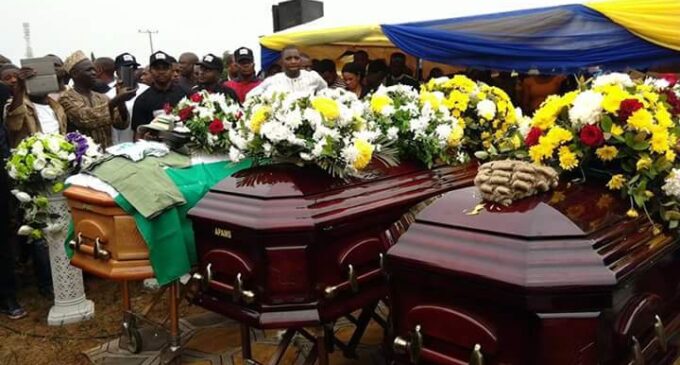 Tears as remains of Ocholi, wife, son are buried