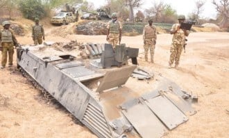 After 8 months, army recovers its armoured tank from B’Haram