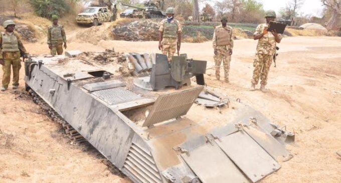 After 8 months, army recovers its armoured tank from B’Haram