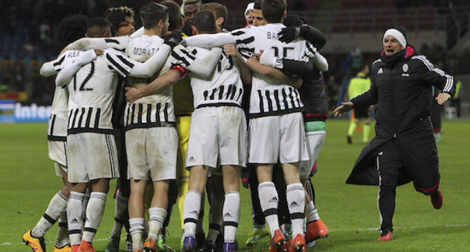 Juventus win fifth scudetto without kicking a ball