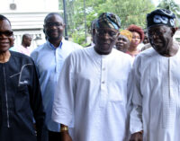 Amosun, Fashola, Fayemi absent as south-west APC leaders welcome Osoba