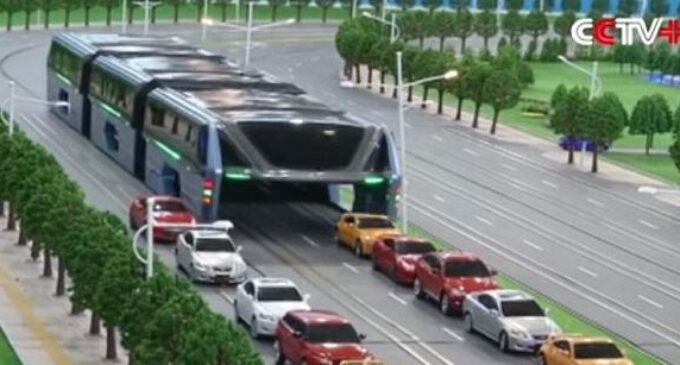 VIDEO: China unveils elevated bus, to drive over cars