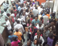 Commotion as soldiers, policemen clash in banking hall