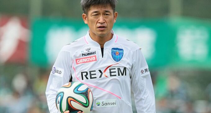Miura, oldest footballer, sets new goal record in Japan
