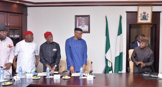 Troops to vacate Niger Delta communities as Osinbajo meets governors