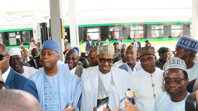 Abuja-Kaduna railway line… Jonathan began it, Buhari finished it