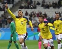 Second-string Nigeria fall to Colombia but remain group winners