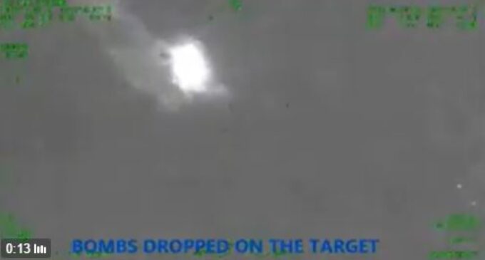 VIDEO: The air strike that ‘destroyed’ Boko Haram at night
