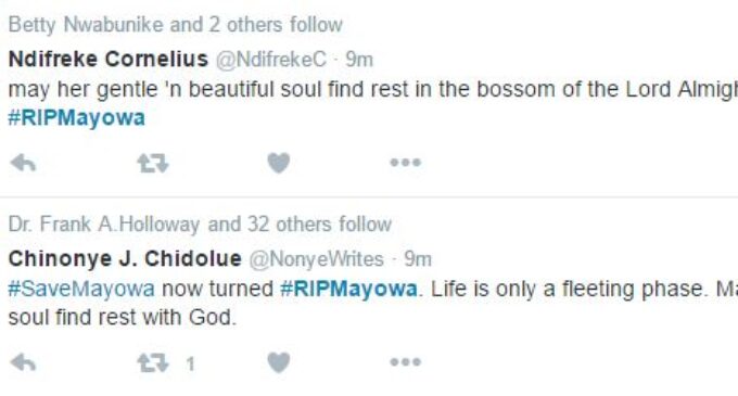 From #SaveMayowa to #RIPMayowa, Nigerians praise Mayowa for fighting cancer bravely