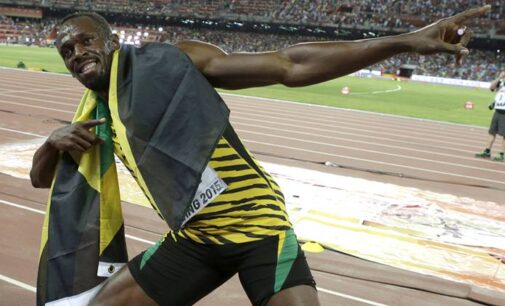 Usain Bolt storms to 100m Olympics treble win