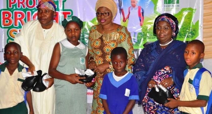 Ambode’s wife: It’s heartbreaking to see pupils go to school without shoes
