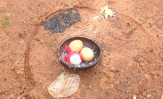 Aggrieved members place fetish objects at Delta APC secretariat