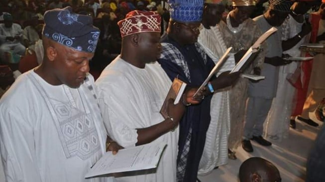 Amosun swears in 57 LG chairmen