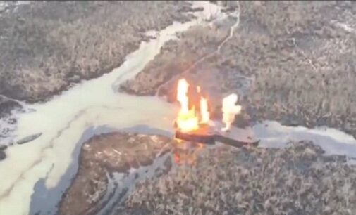 VIDEO: Air force blows up boats conveying ‘stolen’ oil in Rivers