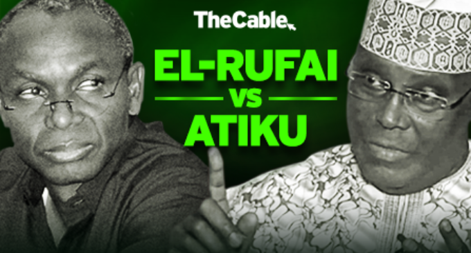 El-Rufai vs Atiku: Has the 2019 battle started so early?