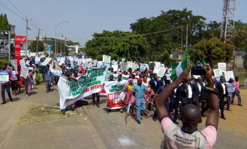 Protesters storm INEC headquarters, ask Jega’s succesor to step down