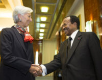 After conviction, Lagarde visits Cameroon to encourage six African leaders
