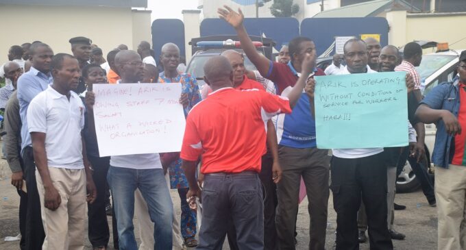 Protests are illegal here, Arik tells unions