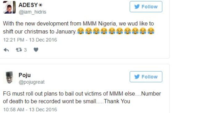 ‘Let’s postpone Christmas and New Year’ and other Twitter reactions to MMM freeze