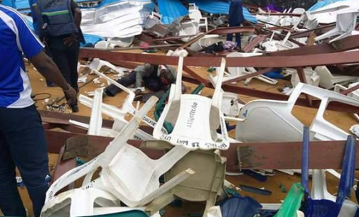 UPDATED: ’18 killed’, governor escapes as church building collapses in Uyo