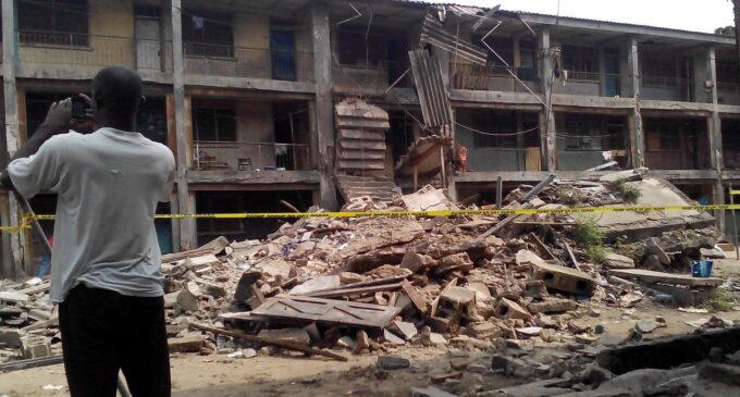 2 killed, many trapped as building collapses at Lagos Police College