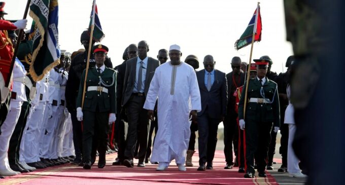 Barrow arrives Gambia after 2 weeks in Senegal