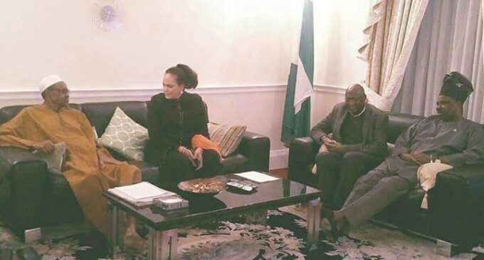 Amosun visits Buhari in London