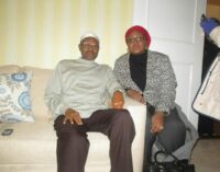 PHOTO EXTRA: Buhari with his ‘dear wife’ in London