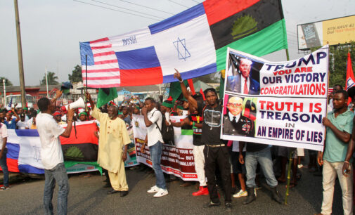 IPOB members hit Port Harcourt streets for Trump