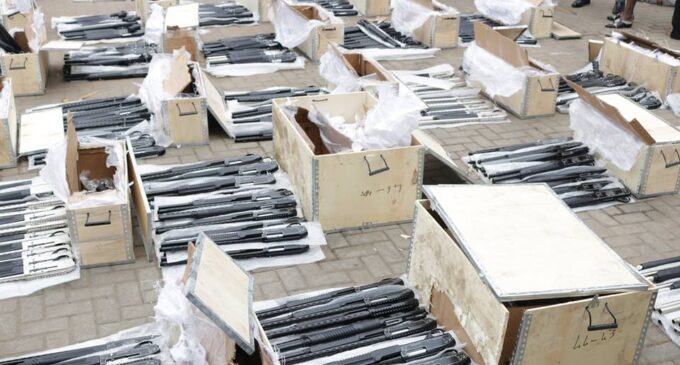 Customs seizes 49 boxes of pump-action rifles in Lagos