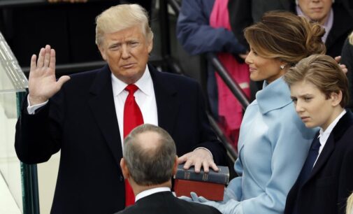 The moment Trump became the 45th president of US