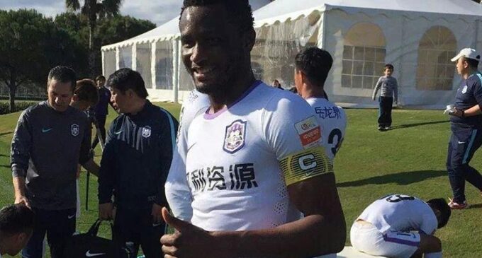 Mikel scores first goal at Chinese club