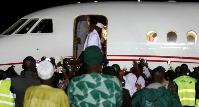 REVEALED: Tinubu’s private jet was used in flying Jammeh out of Gambia