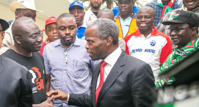We want good governance, labour leaders tell Osinbajo