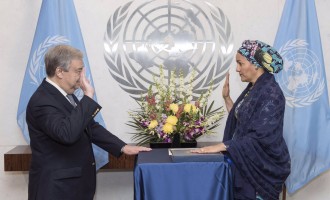 The moment Amina Mohammed took oath of office at UN