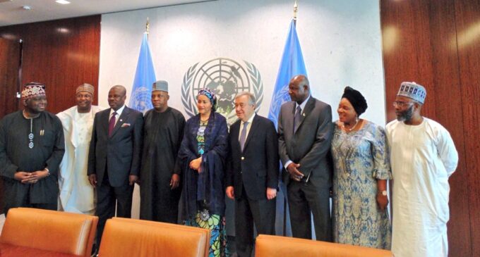 Shettima, Amosun at UN headquarters as Amina Mohammed takes oath of office