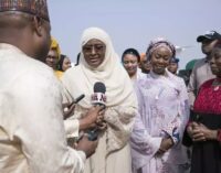 Aisha Buhari arrives as Nigerians eagerly await president’s return