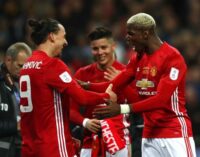 Ibrahimovic scores twice to win EFL Cup for Man United