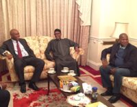 Buhari hosts Saraki, Dogara at Abuja House, London