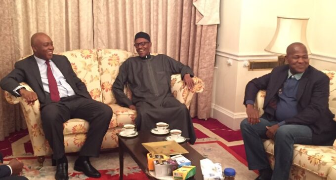 Buhari hosts Saraki, Dogara at Abuja House, London