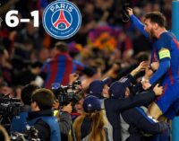 Barcelona crush PSG to achieve greatest Champions League comeback
