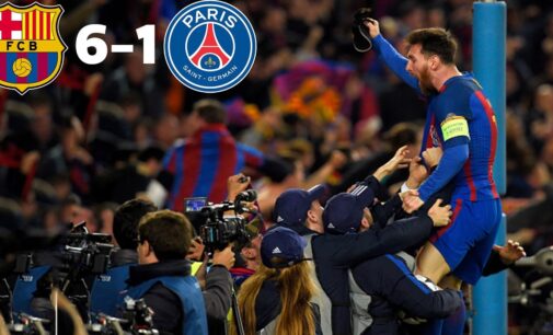 Barcelona crush PSG to achieve greatest Champions League comeback