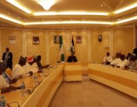 Buhari meets Osinbajo, governors at Aso Rock