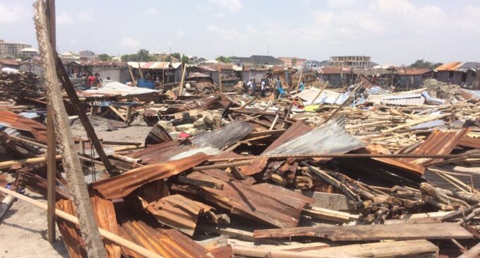 Many houses demolished in Lagos riverine community