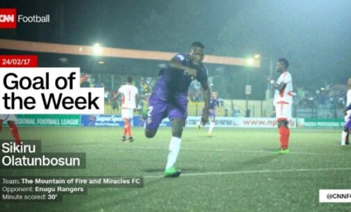 MFM striker, Olatunbosun, wins CNN goal of the week award