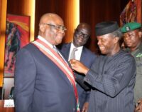 Osinbajo swears in Onnoghen as chief justice of Nigeria