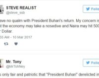 ‘Naira to hit 500/$1’ — Twitter reacts to Buhari’s return