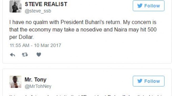 ‘Naira to hit 500/$1′ — Twitter reacts to Buhari’s return